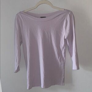 Ann Taylor Purple Fitted Long Sleeve Tee